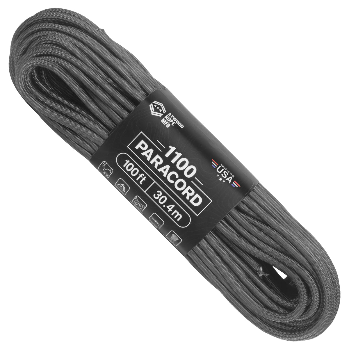 1100 Paracord Stealth Grey 100ft