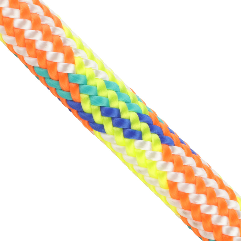 Skylar 1 2 32 Strand Arborist White Neon Orange Neon Yellow Ultramarine Blue Teal Super Closeup