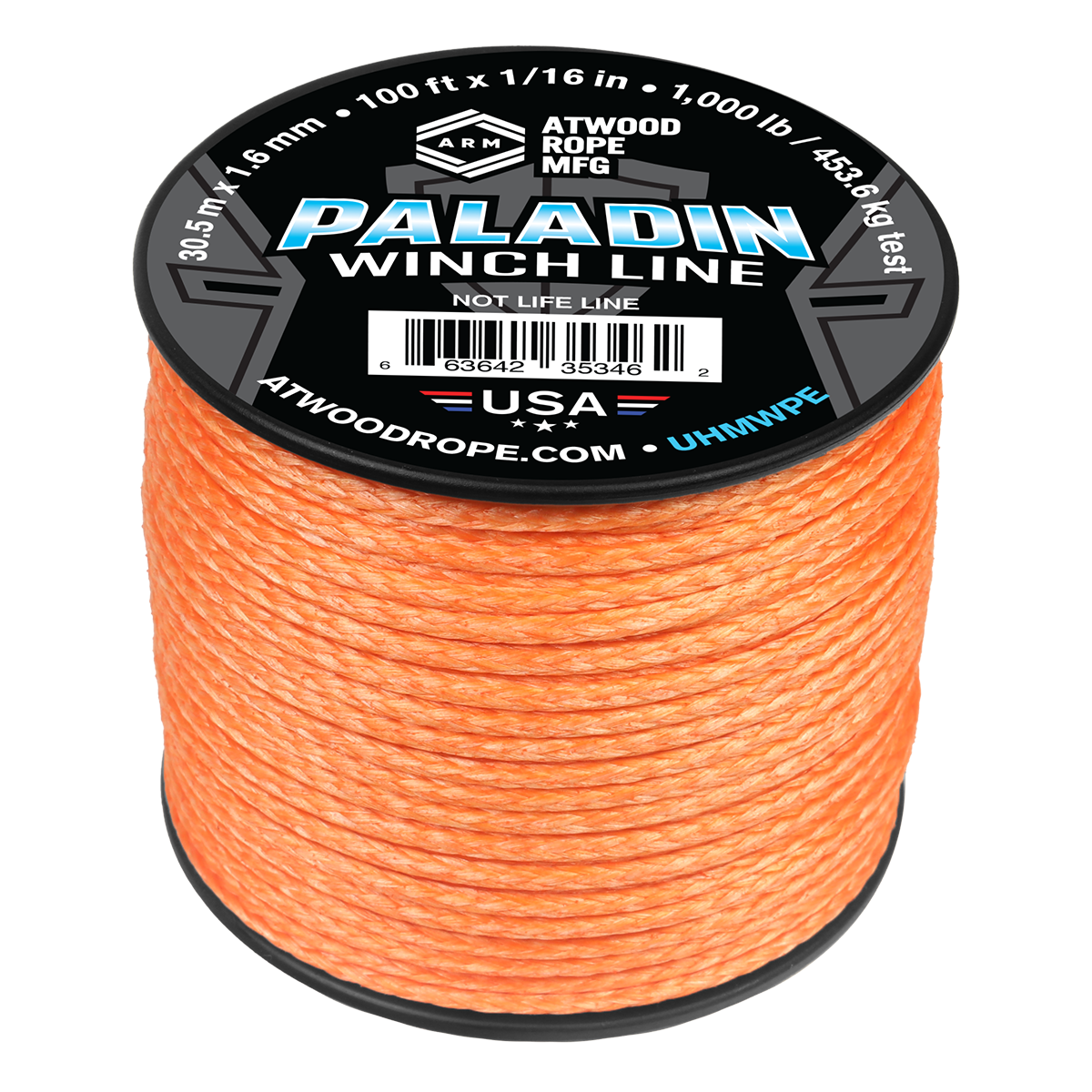 1 16 Paladin Winchline Orange 100ft