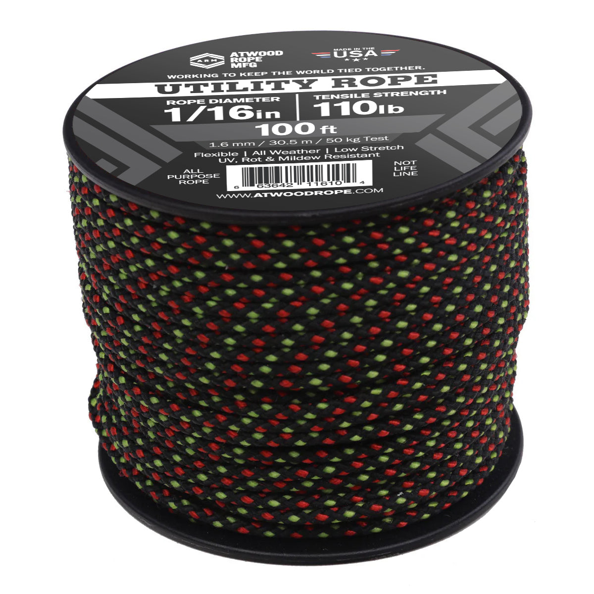 1 16 Black w Neon Green & Red Dots