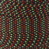 1 16 Black w Neon Green & Orange Dots 300ft Closeup