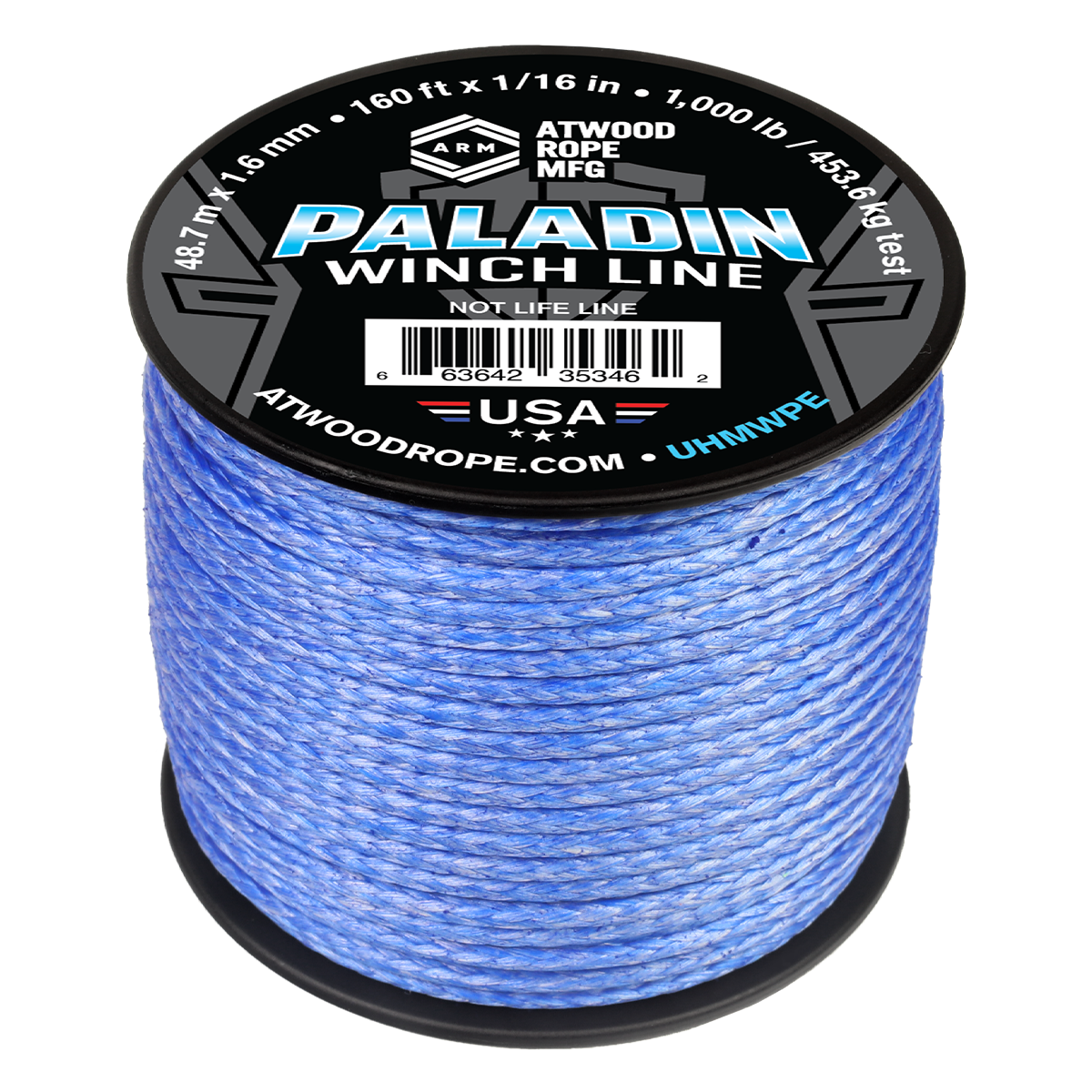 1 16 Paladin Winch Line 160ft Web Ready