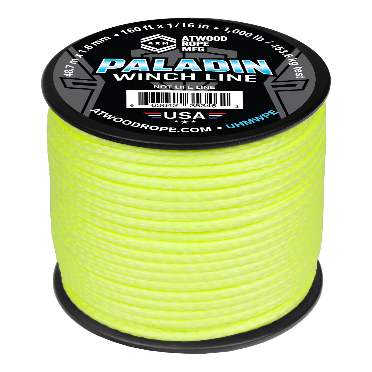 1 16 Paladin Winch Line 160ft Web Ready