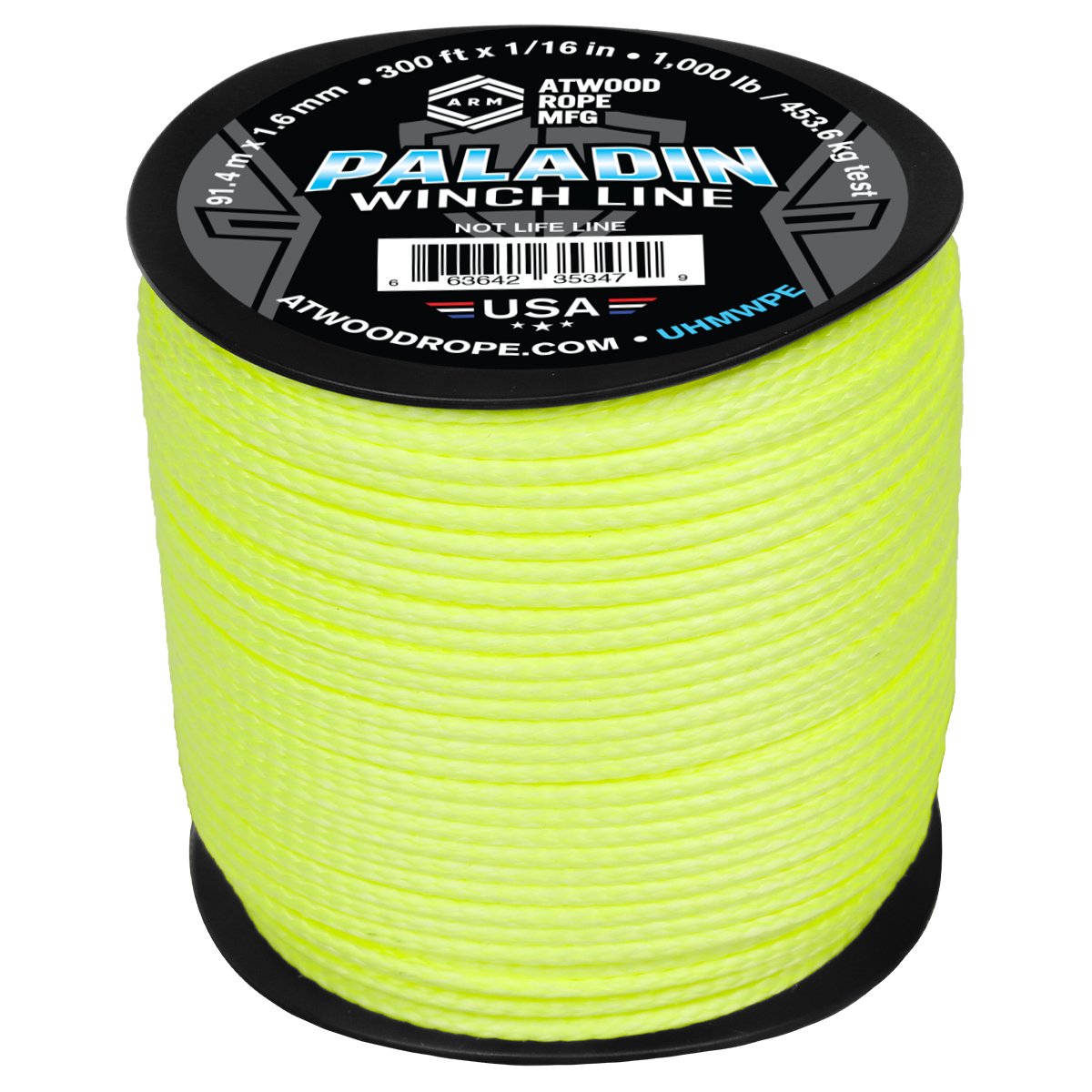 1 16 Paladin Winch Line 300ft Web Ready