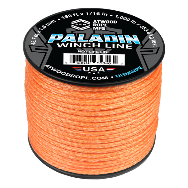 1 16 Paladin Winch Orange 160ft Web Ready