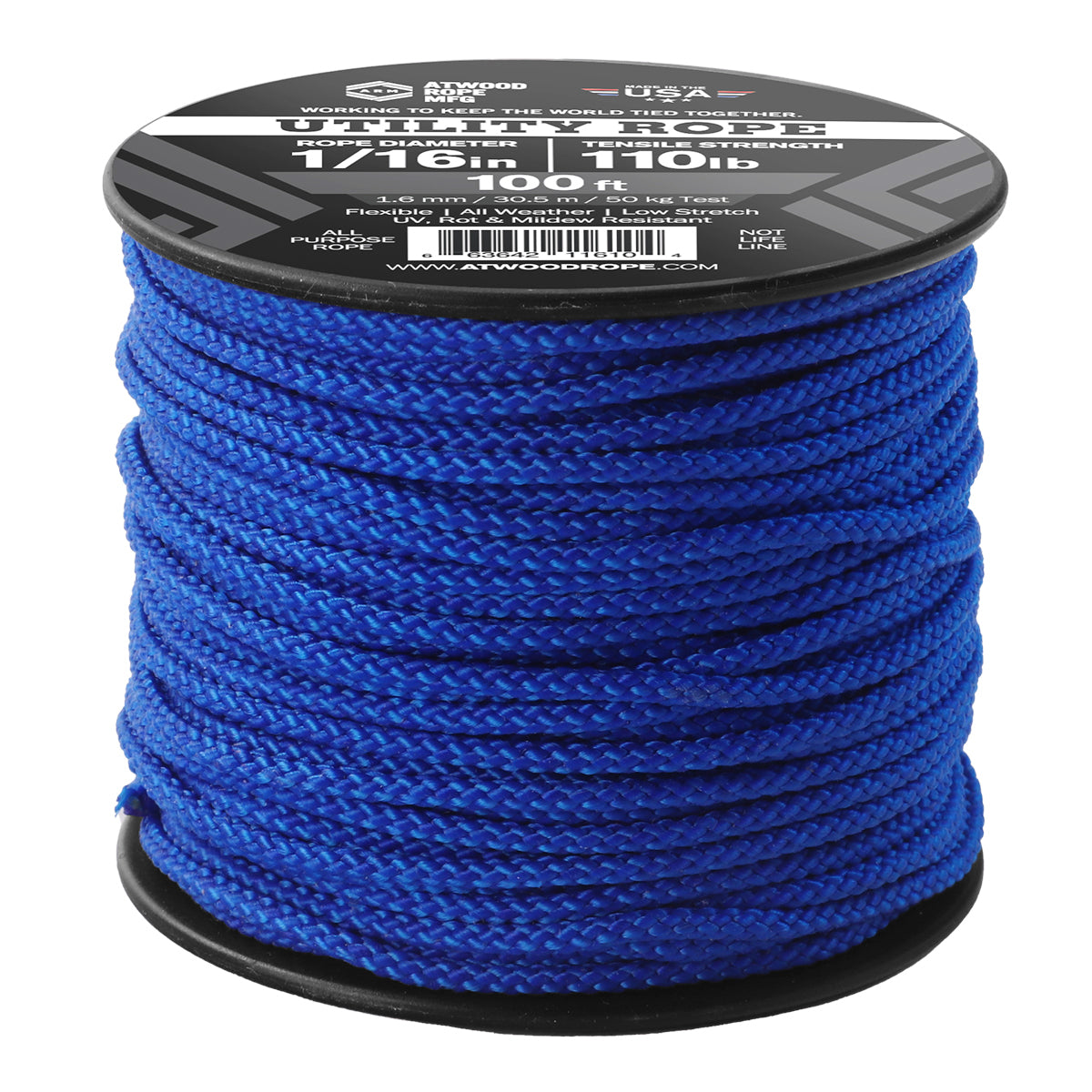 Blue Rope 1 Inch 1/16 - Royal Blue – Atwood Rope MFG