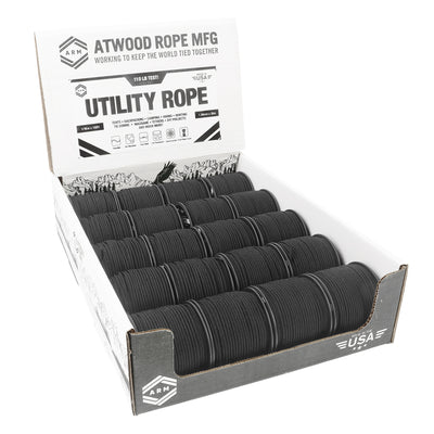 1 16 Utility Rope 100ft Black w Display Case