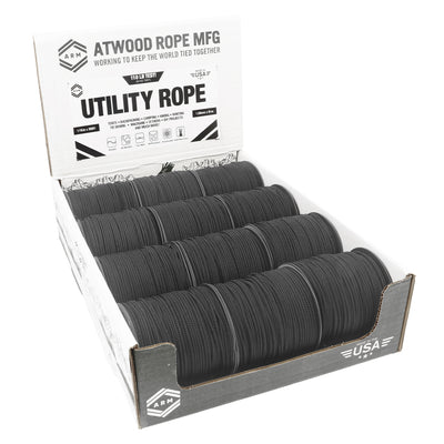 1 16 Utility Rope 300ft Black w Display Case