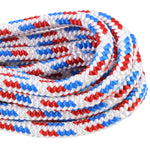 1 2 Arbor 16 Strand White w red & blue tracer Justice Closeup