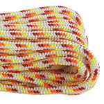1 2 16 Strand Burn White with neon yellow orange and red tracer Closeup