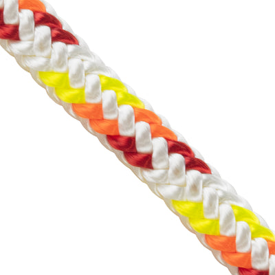 1 2 16 Strand Burn White with neon yellow orange and red tracer Super Closeup