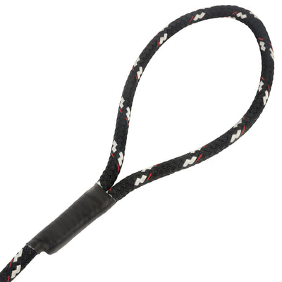 1 2 Dock Line Black w White and Red Tracer Closeup