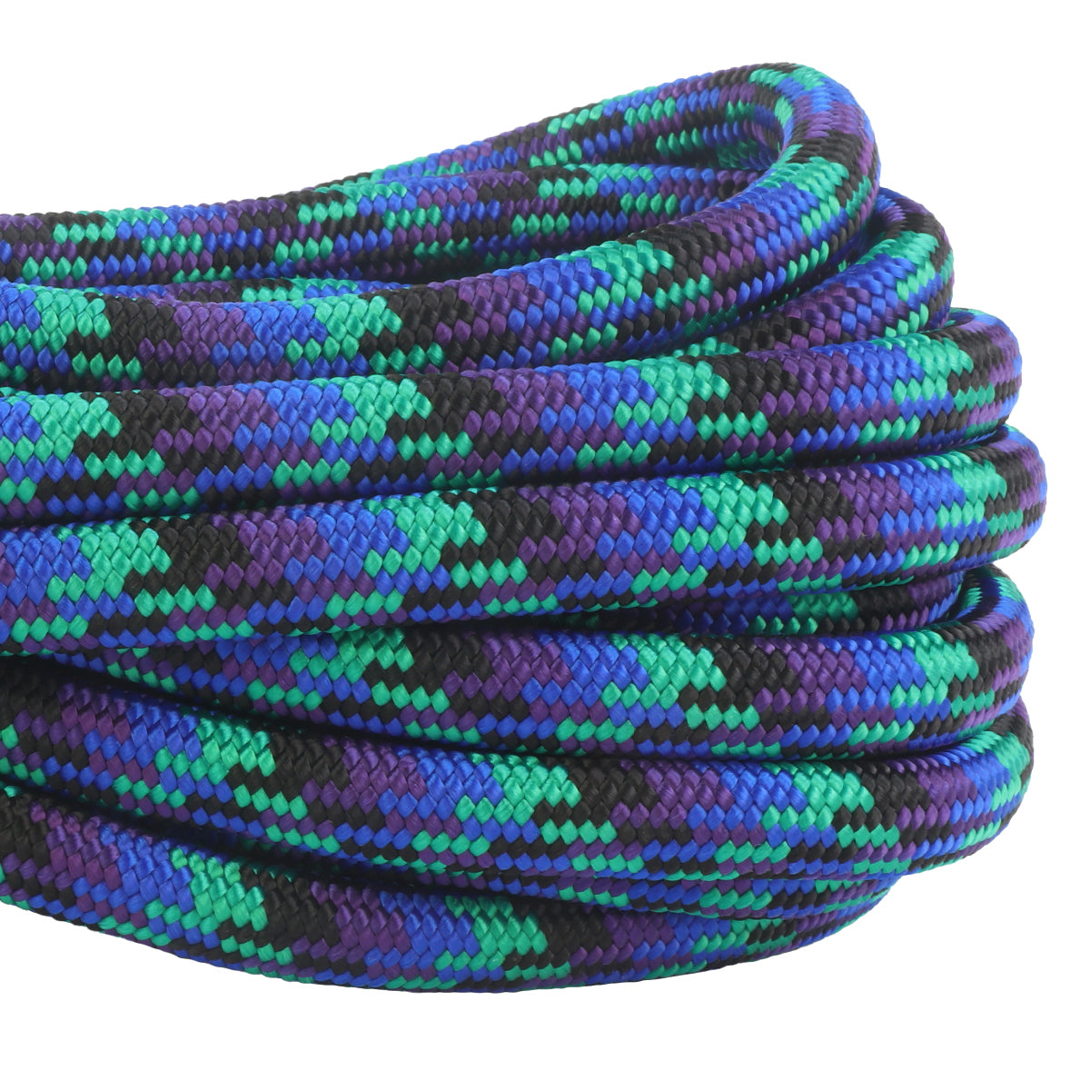  1 2 Utility Amaya Blue Teal Black & Purple Snake pattern 50ft Closeup