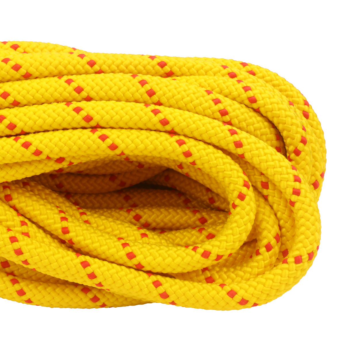 1 2 Utility Golden Yellow with Red Tracer 100ft Closeup