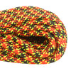 1 2 Utility Rope Black and Red Check with Neon Yellow Tracer Closeup