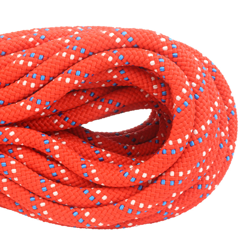 1 2 Utility Rope Red with Blue and White Tracer 100ft Closeup