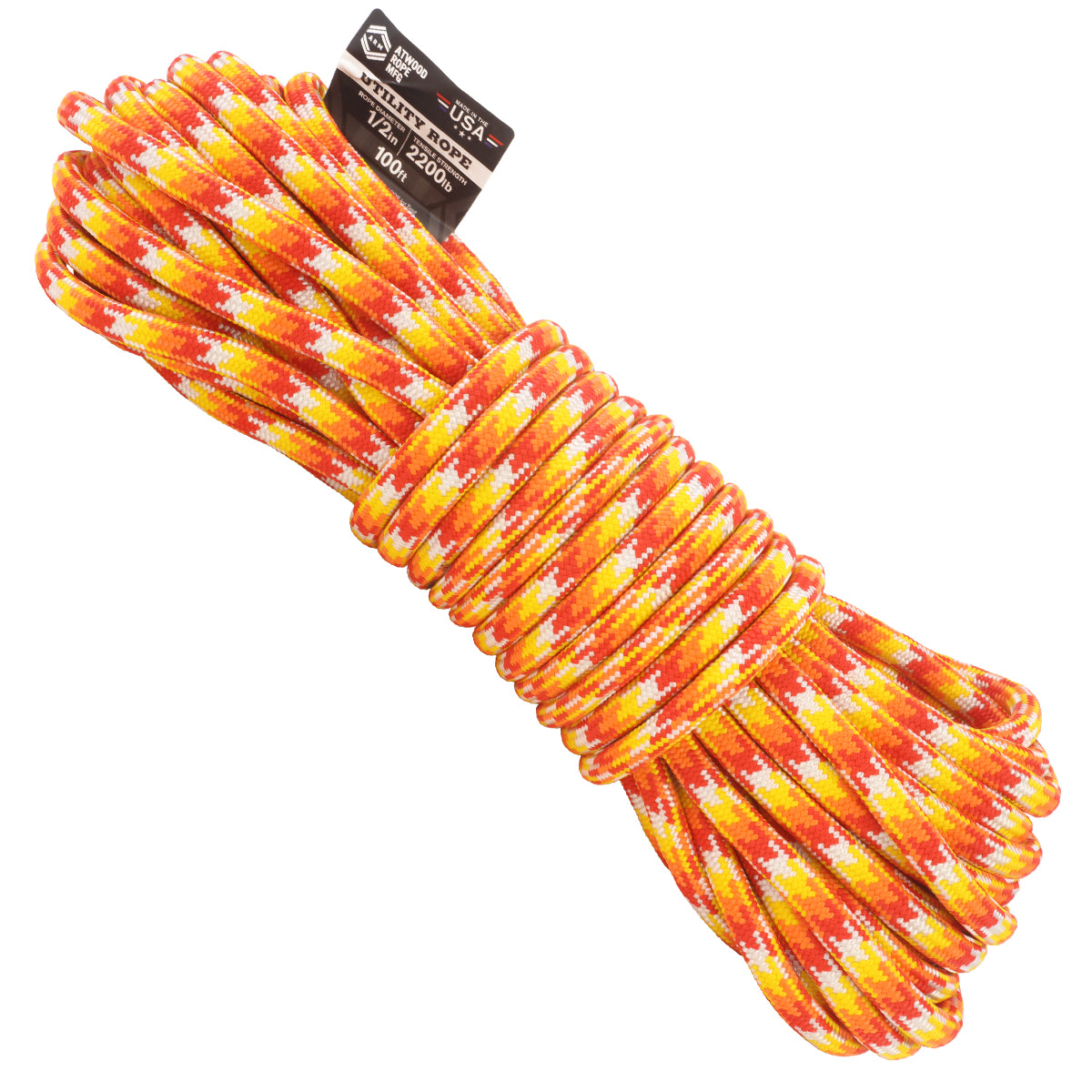 1 2 Utility Phoenix White Red Neon Orange Yellow 100ft