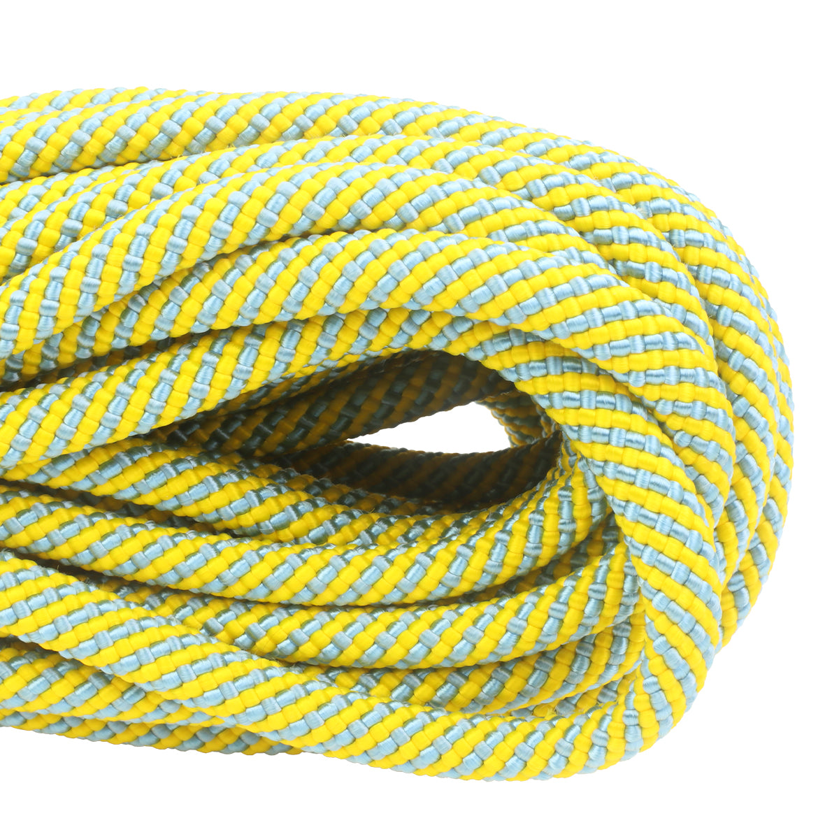 1 2 Utility Yellow & Carolina Blue Spirals closeup