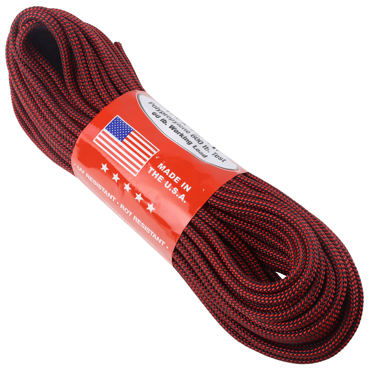 1/4 x 100ft - Red & Black Lines – Atwood Rope MFG