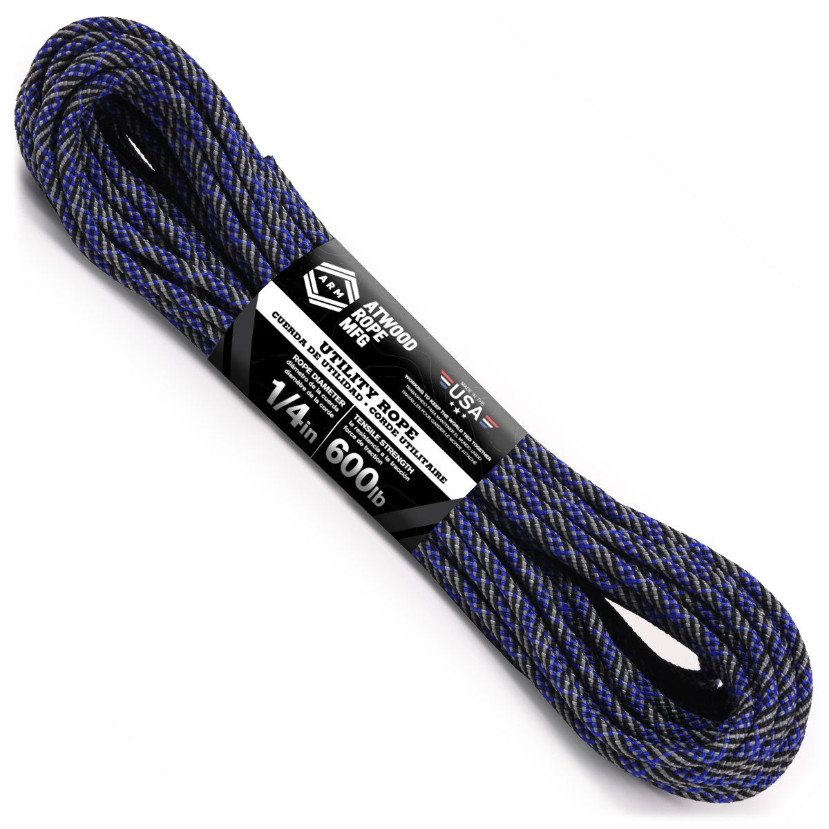 Blue Line String 1/4 x 100ft - Thin Blue Line – Atwood Rope MFG