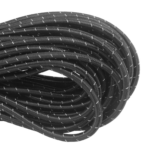 1 4 Bungee Black Reflective 100ft Closeup
