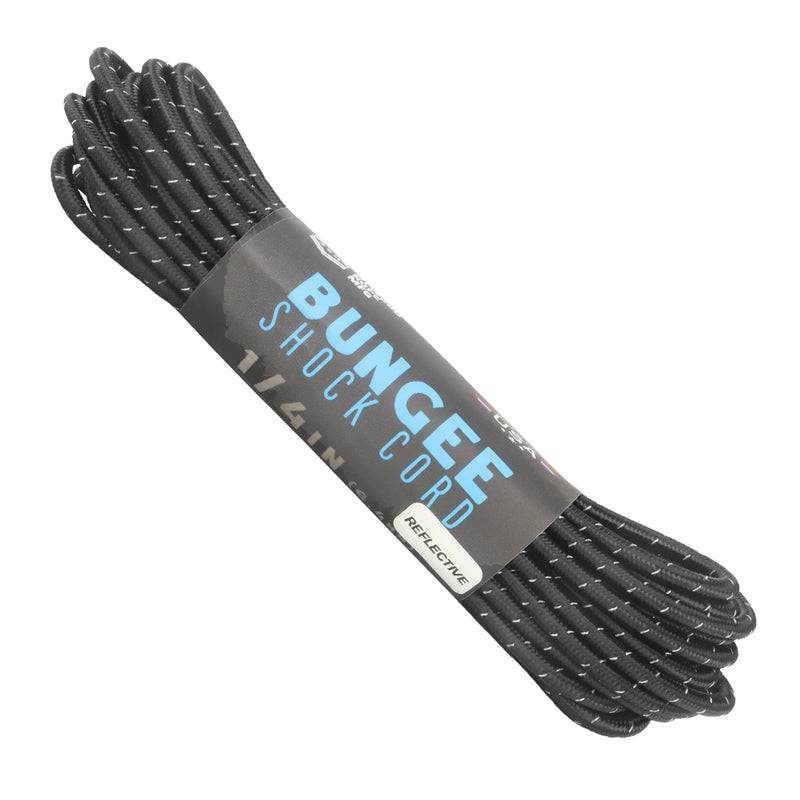 1 4 Bungee Black Reflective 25ft