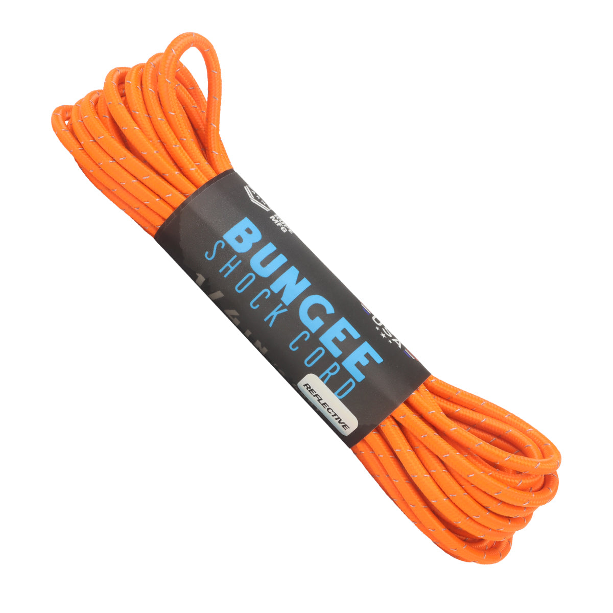 1 4 Bungee Shock Cord Neon Orange Reflective 25ft