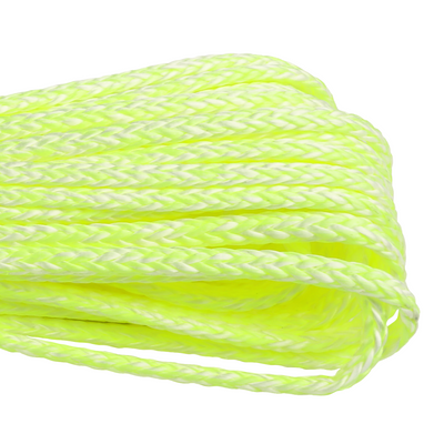 3 16 Paladin Winch Line Neon Yellow and White Closeup