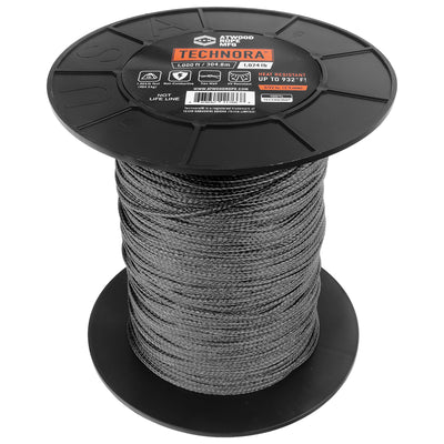 3/32" Technora 1000ft / 304.8m 1024Lbs Dark Grey