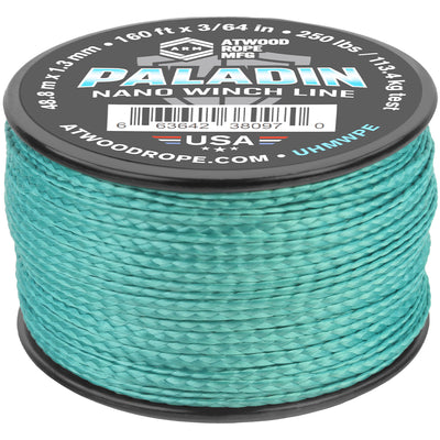 3 64 Paladin Nano Winch Line 160ft Teal Web Ready