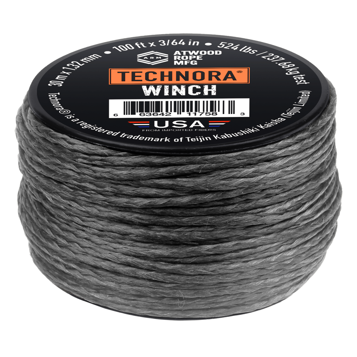 3 64 Technora 1.32 mm dark grey