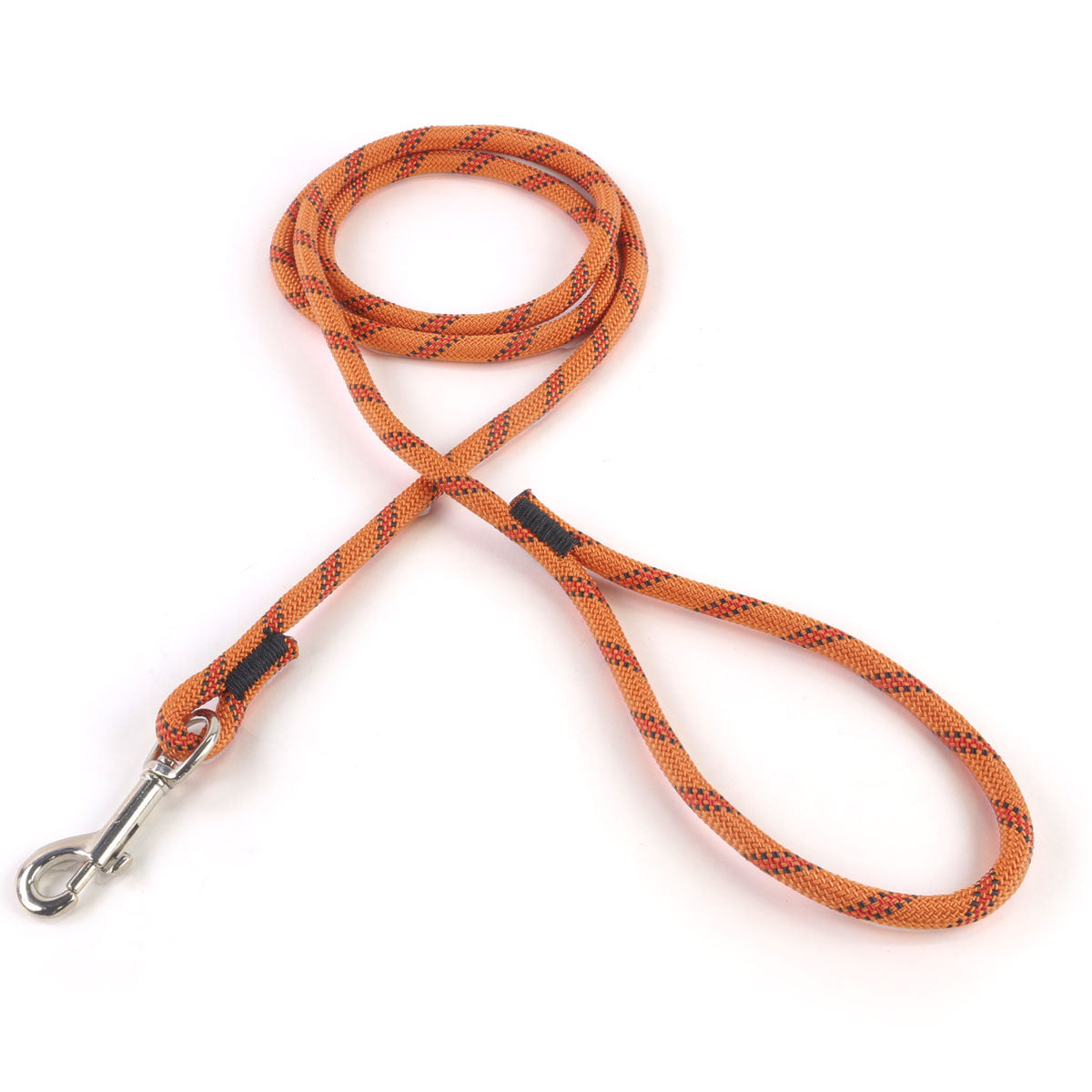 Trapper Rope Leash 3/8 Burnt Orange w/ Red & Black Tracer Rope Leash – Atwood Rope MFG