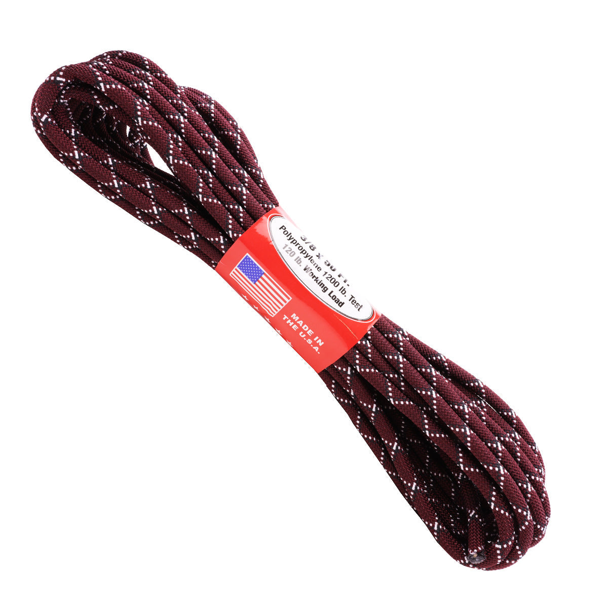 3/8 - Maroon w/ Black & White Tracer – Atwood Rope MFG