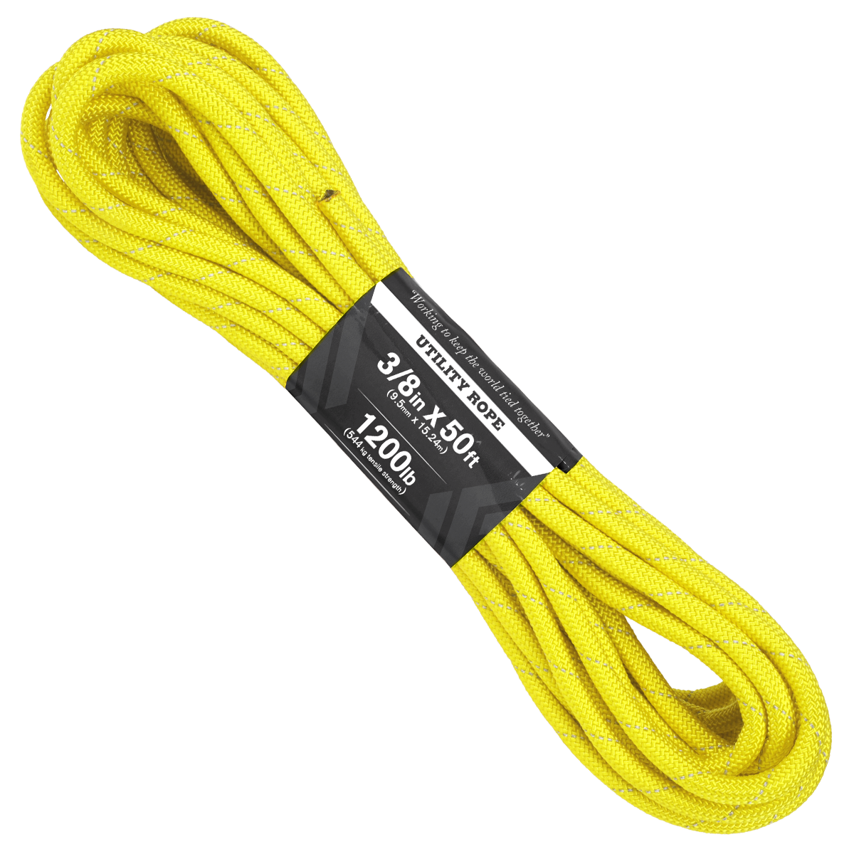 3 8 Yellow Reflective Utility 50ft Web Ready