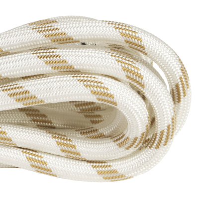 3 8 Vexibraid Dock Line White with Gold Tracer Closeup