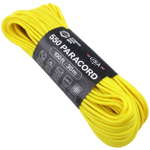 750 Paracord/Parachute Cord, 100Ft Nylon Rope, 12-Strand Core Tactical  Paracord, Tough Utility Survival Cord Used for Camping, Hiking, Backpacking  and