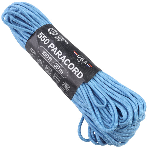  Atwood Rope MFG 550 Paracord 100 Feet 7-Strand Core Nylon Parachute  Cord Outside Survival Gear Made in USA