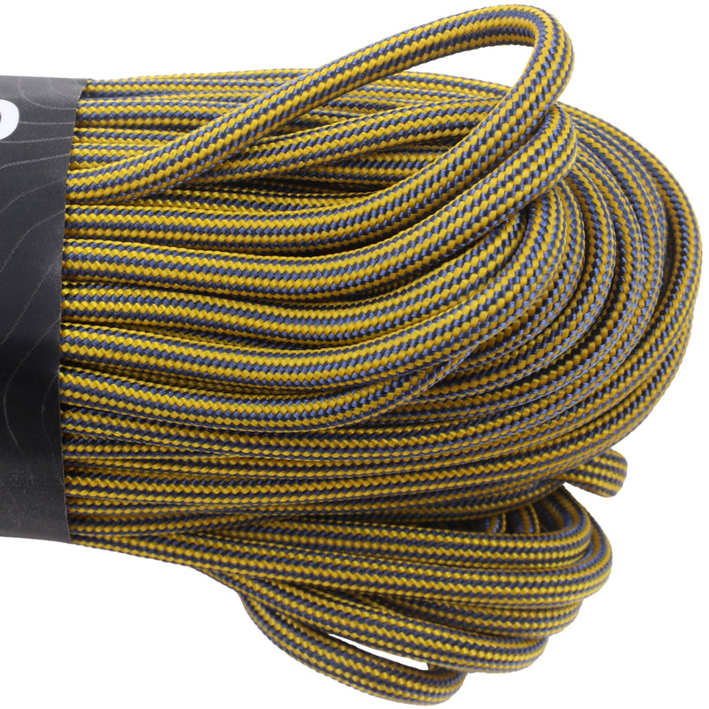 550 Paracord Navy & Airforce Gold Lines Closeup