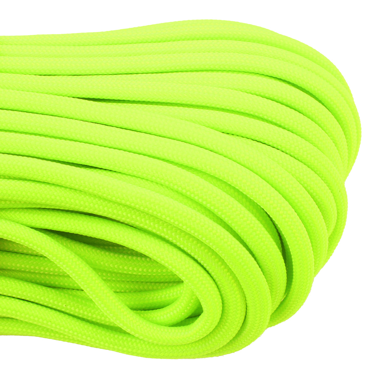 550 Paracord Neon Green Closeup