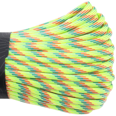 550 Paracord Neon Twist Closeup