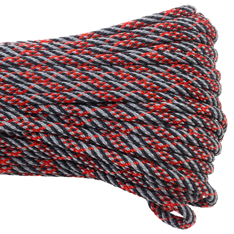 550 Paracord Thin Red Line Closeup