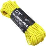 550 Paracord White & Canary Yellow Lines