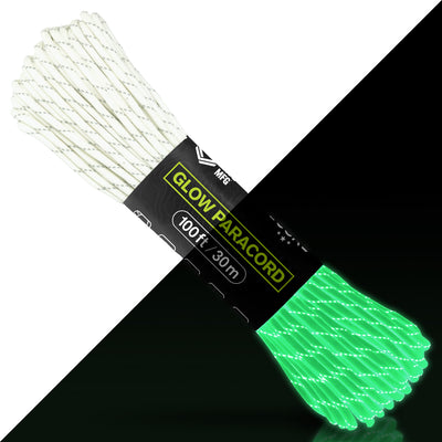 550 Glow Paracord 100ft Glow Reflective Split Web Ready