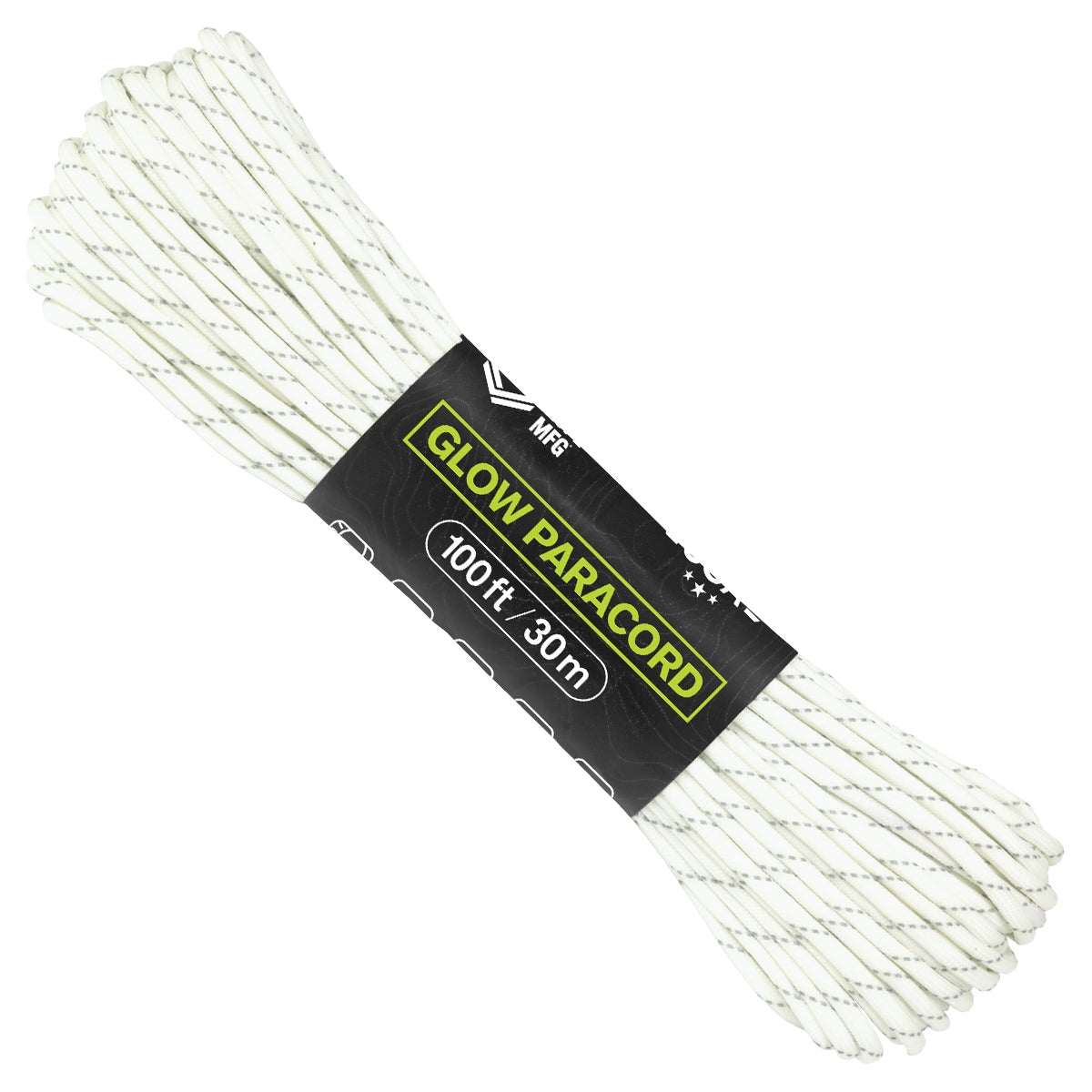 550 Glow Paracord 100ft Glow Reflective Web Ready