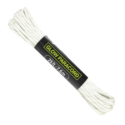 550 Glow Paracord 25ft Glow Reflective Web Ready