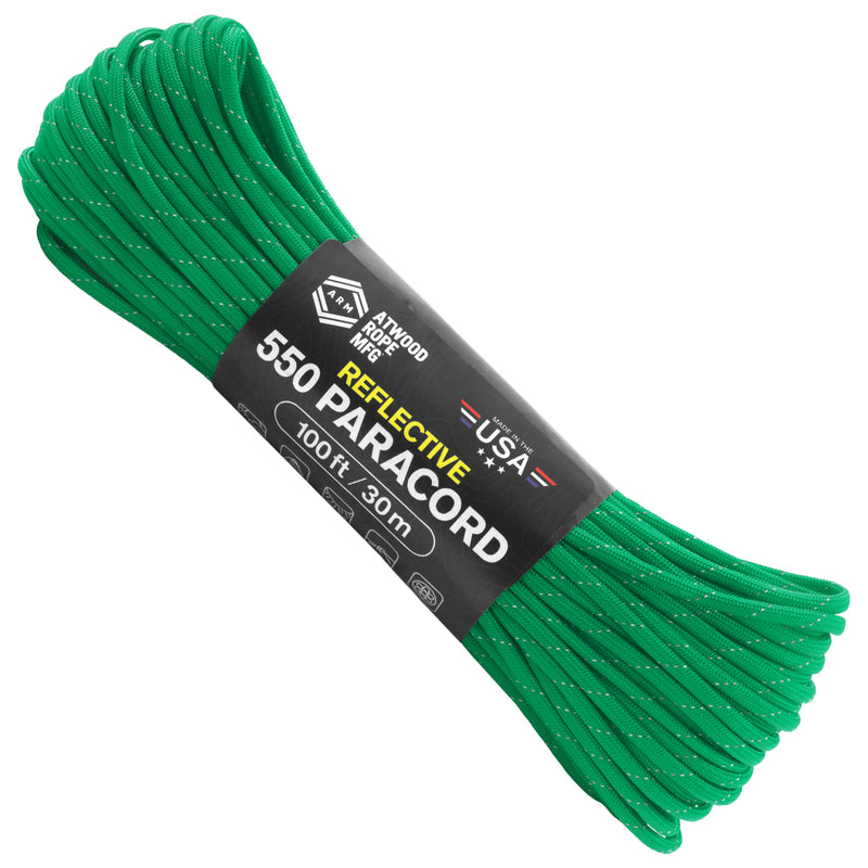 550 Paracord Reflective Green