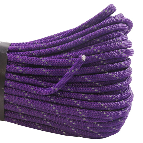 550 Paracord Reflective Purple Closeup