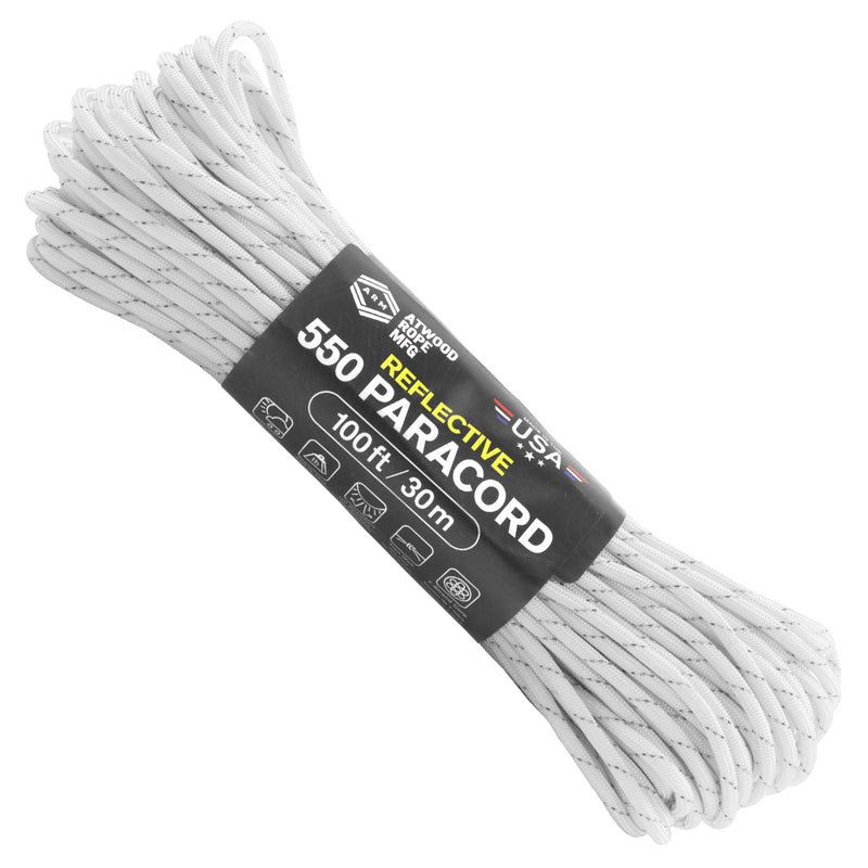 550 Paracord Reflective White