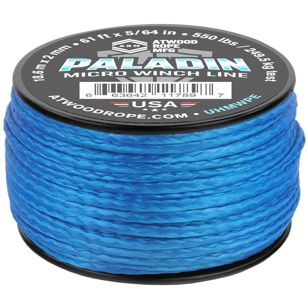 5 64 Paladin Micro Winch Line 61ft Blue Web Ready