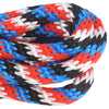 58 SOLID BRAID BLACK BLUE RED WHITE CLOSE UP